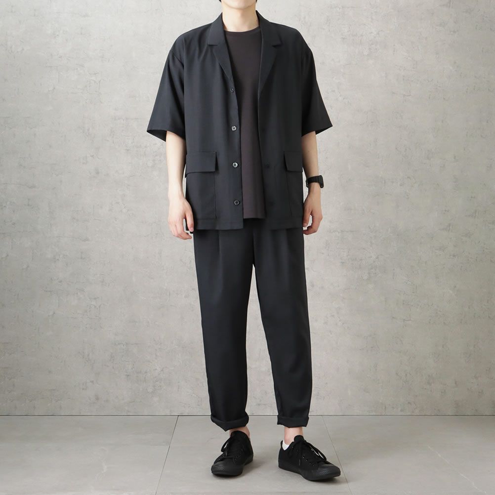 URBAN COLLECTION リネンライクポリエステル 半袖シャツ メンズ商品サムネイル-7