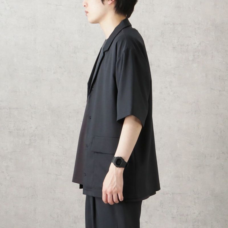 URBAN COLLECTION リネンライクポリエステル 半袖シャツ メンズ商品画像-8