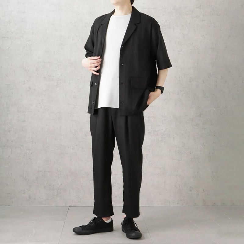 URBAN COLLECTION リネンライクポリエステル 半袖シャツ メンズ商品画像-10