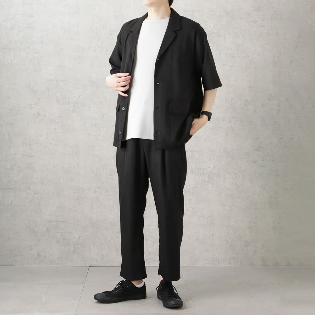 URBAN COLLECTION リネンライクポリエステル 半袖シャツ メンズ商品サムネイル-10