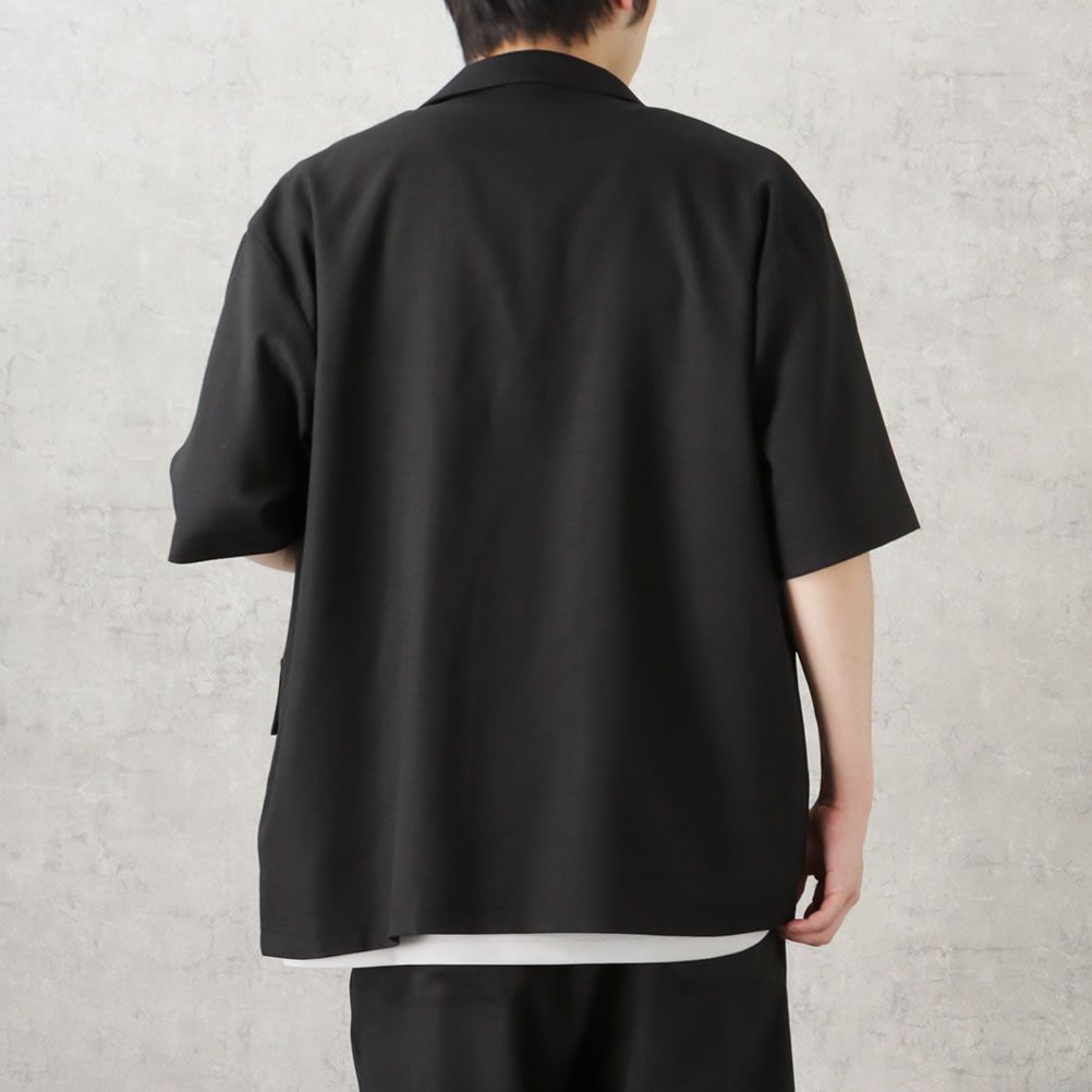 URBAN COLLECTION リネンライクポリエステル 半袖シャツ メンズ