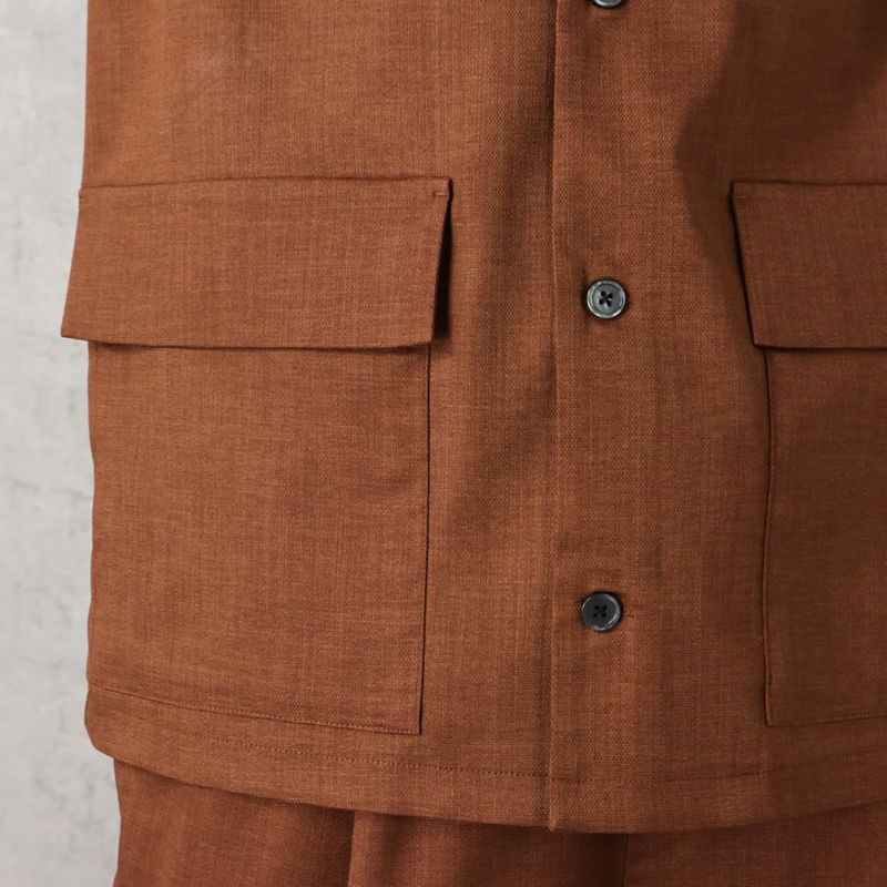 URBAN COLLECTION リネンライクポリエステル 半袖シャツ メンズ商品画像-15