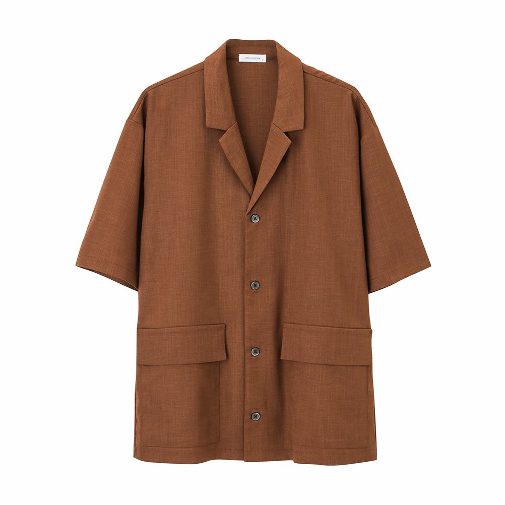 URBAN COLLECTION リネンライクポリエステル 半袖シャツ メンズ商品サムネイル-18