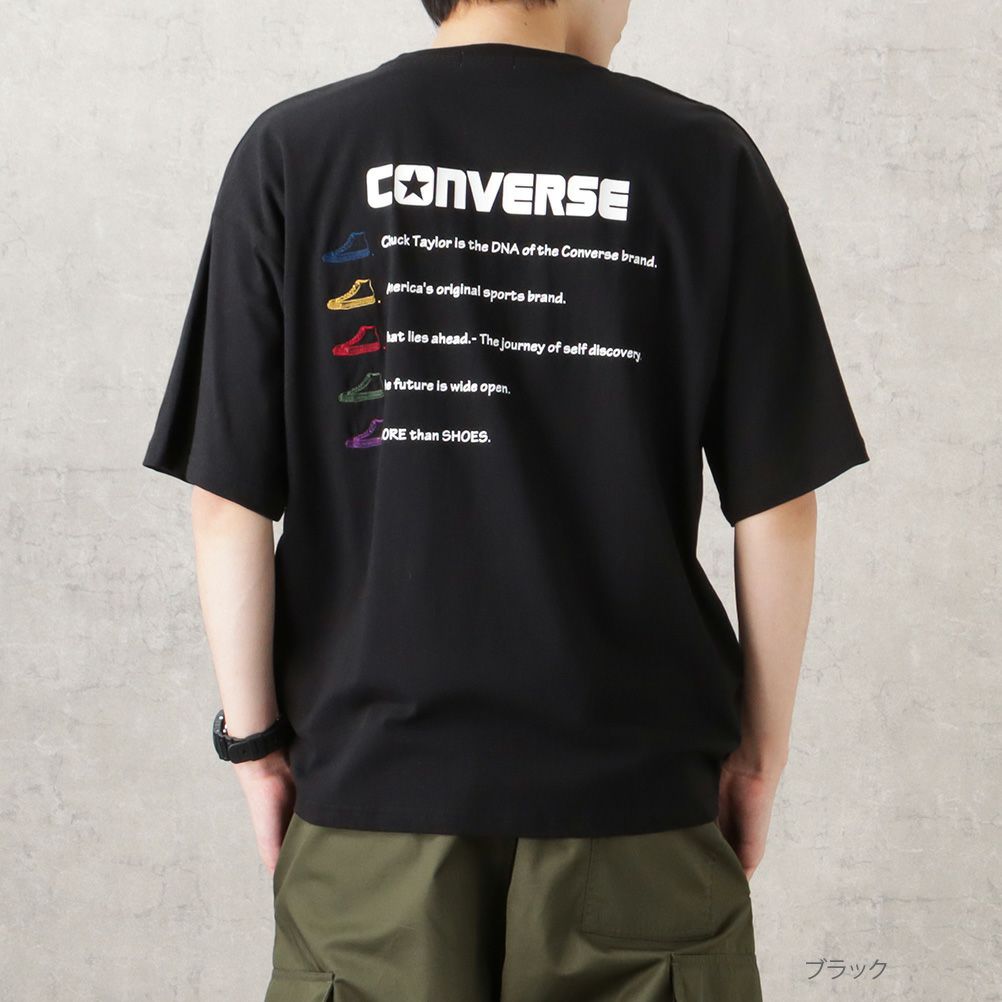 CONVERSE バック刺繍ショートスリーブTシャツ メンズ