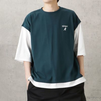 KANGOL フェイクレイヤードベストTシャツ メンズ