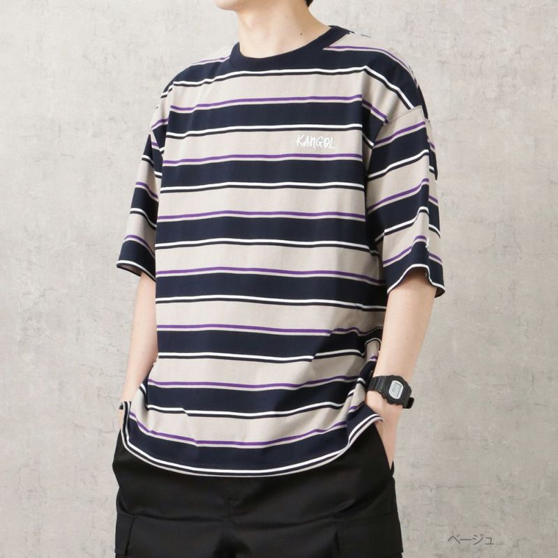 KANGOL マルチボーダーTシャツ メンズ ネコポス 対応商品商品画像-2
