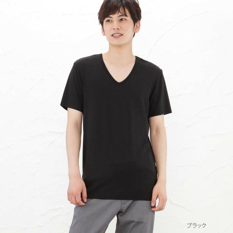 SARARI COOL VネックTシャツ メンズ メール便 対応商品商品画像-2
