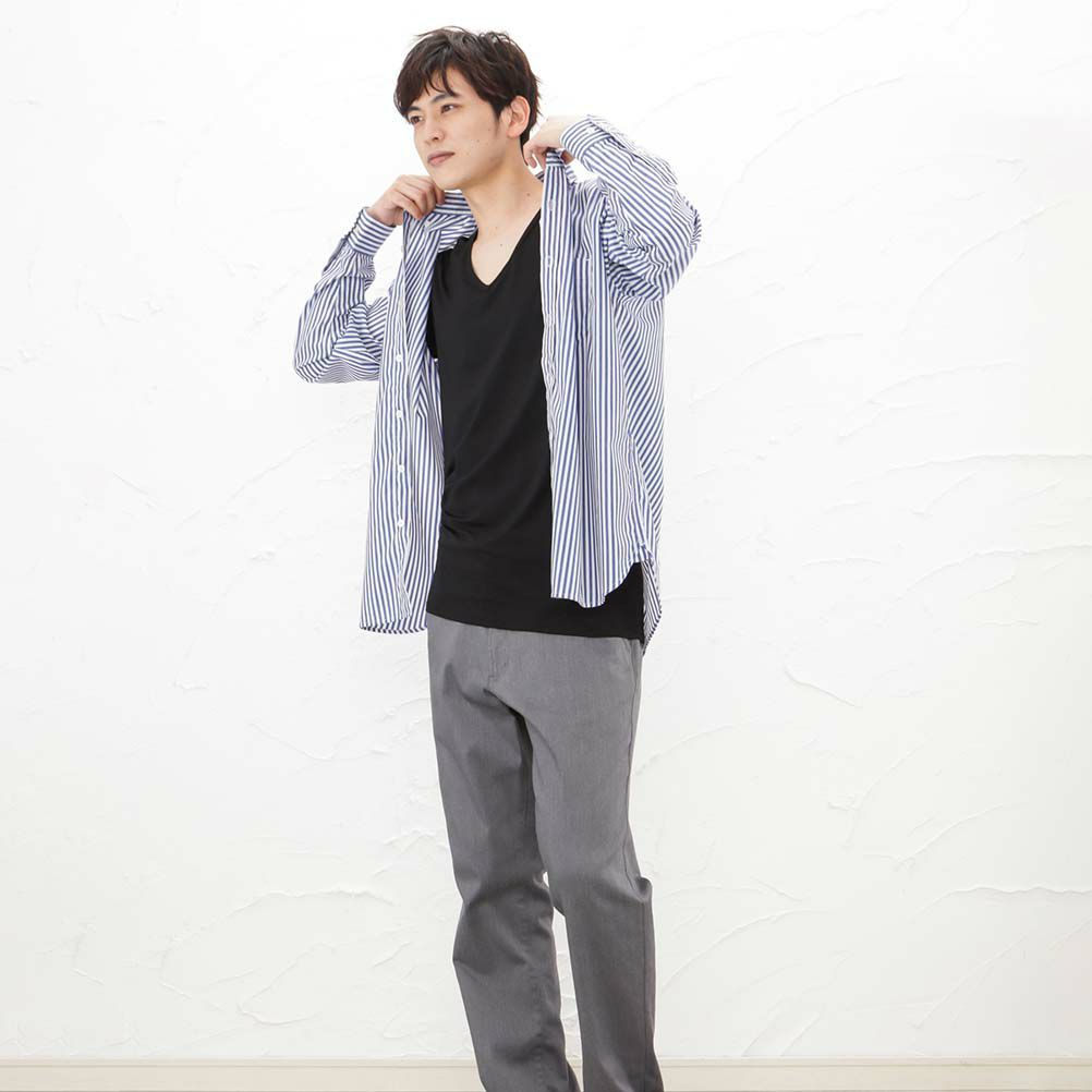 SARARI COOL VネックTシャツ メンズ ネコポス 対応商品