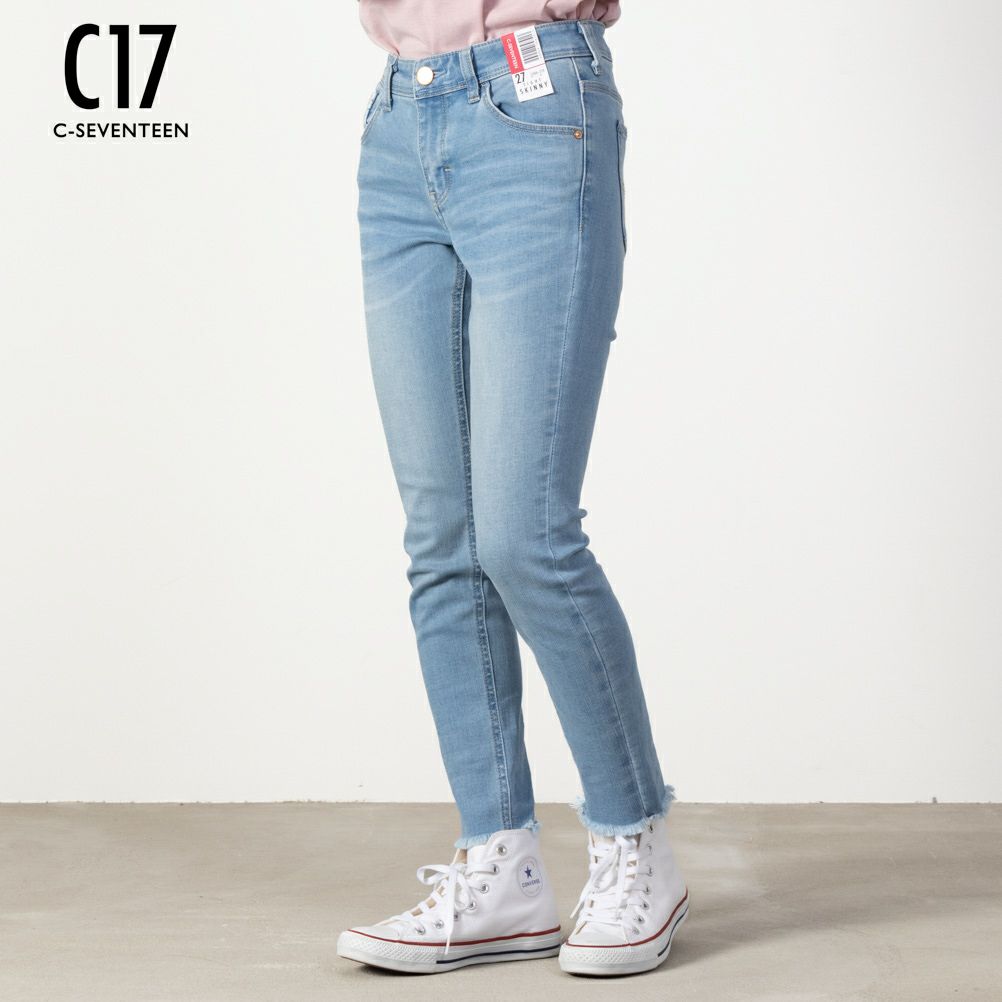 [期間限定価格]C17 カットオフタイトスキニーデニムパンツ レディース商品サムネイル-1