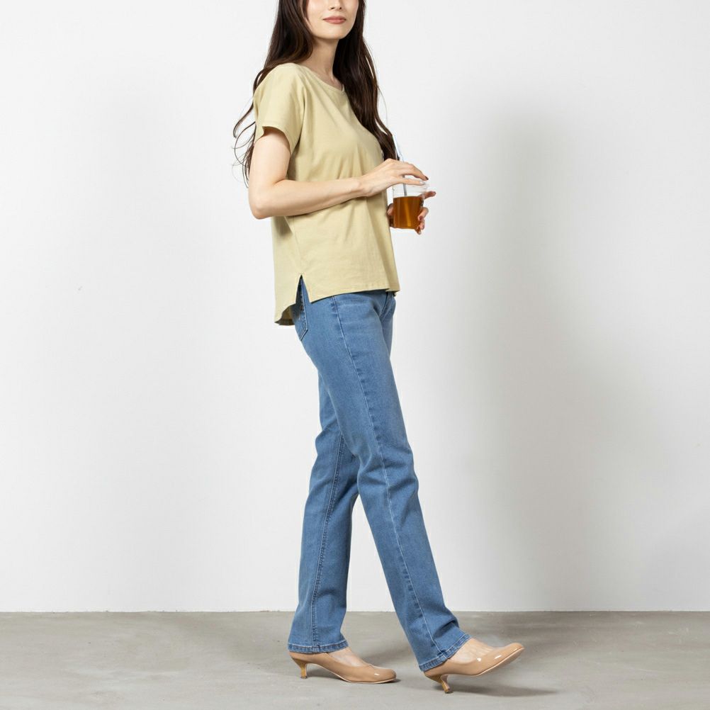 EDWIN インターナショナルベーシック 股上深め ゆったりストレートパンツ レディース商品サムネイル-2