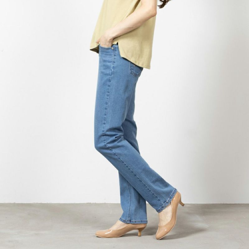 EDWIN インターナショナルベーシック 股上深め ゆったりストレートパンツ レディース商品画像-3