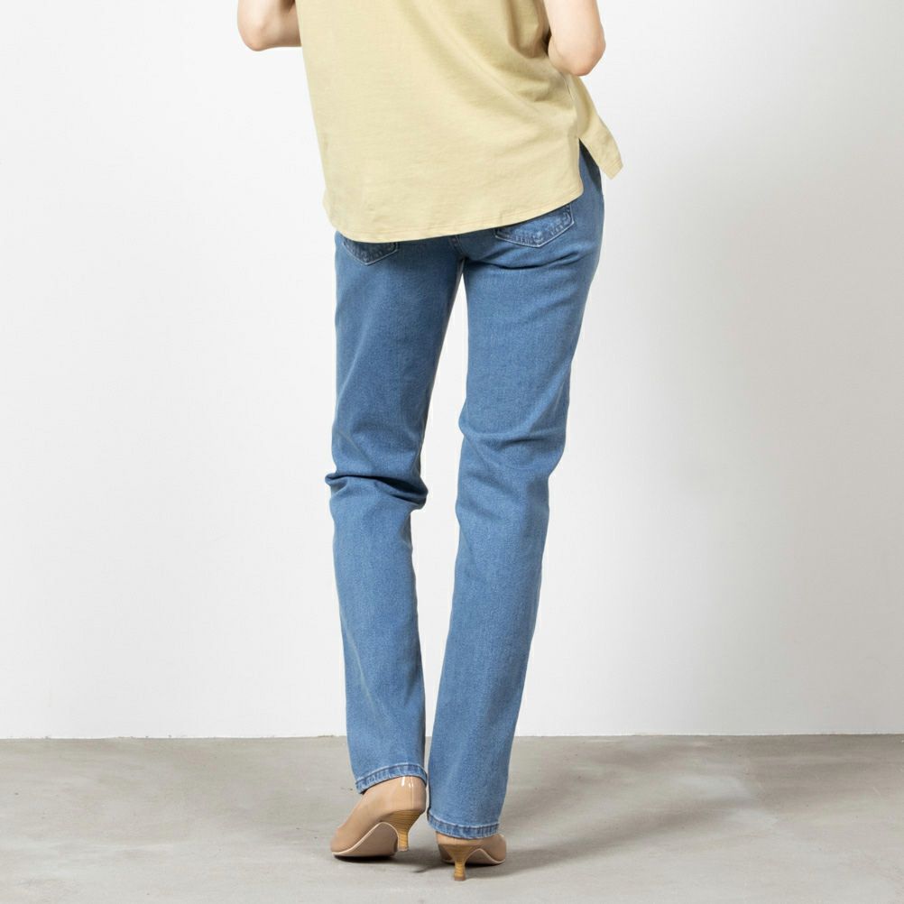 EDWIN インターナショナルベーシック 股上深め ゆったりストレートパンツ レディース商品画像-4