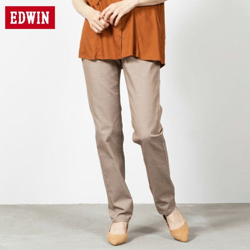 EDWIN インターナショナルベーシック ゆったりストレートパンツ レディース商品画像-1