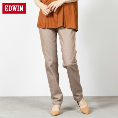 EDWIN インターナショナルベーシック ゆったりストレートパンツ レディース