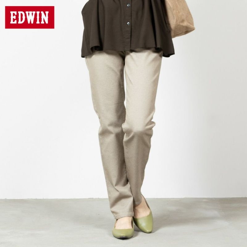 EDWIN インターナショナルベーシック ゆったりストレートパンツ レディース商品画像-1