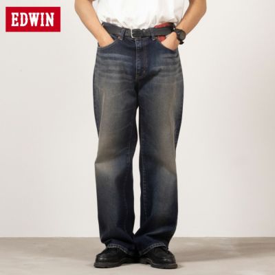 EDWIN XVS フラップルーズストレートデニムパンツ メンズ