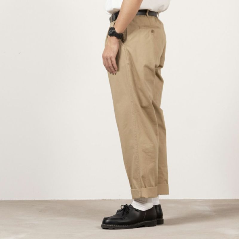 EDWIN  KHAKIS タックテーパードチノパンツ メンズ商品画像-3