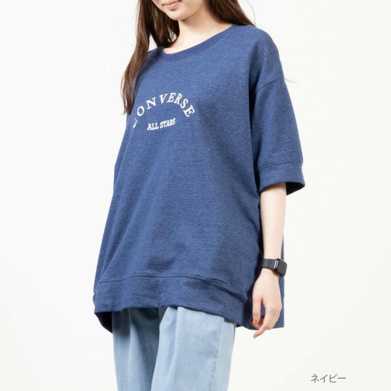 CONVERSE ミニ裏毛ロゴ刺繍Tシャツ レディース ネコポス 対応商品