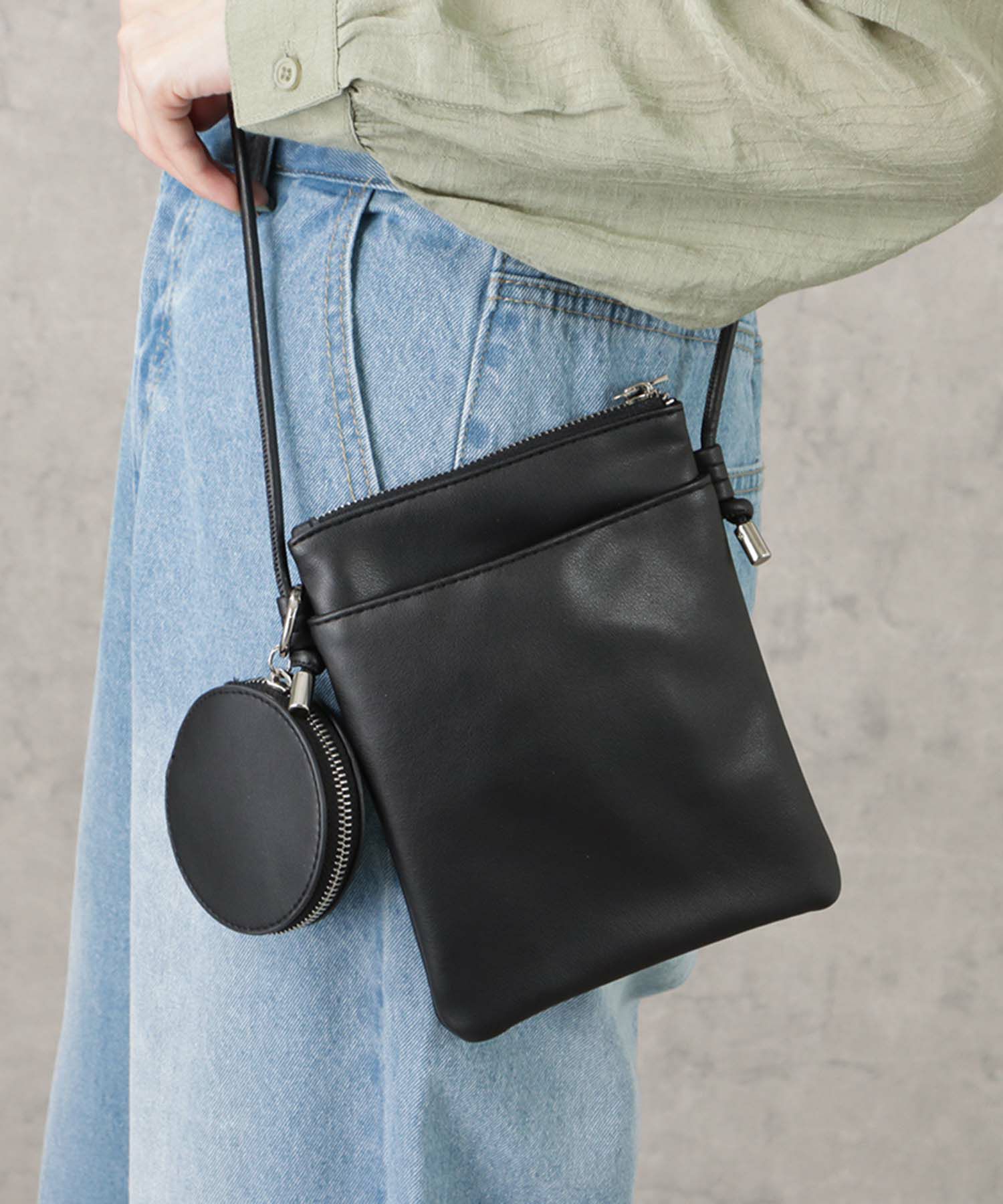 [期間限定価格]ポーチ付きショルダーバッグ商品サムネイル-3