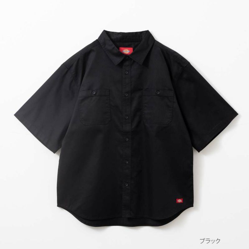 Dickies [大きいサイズ] 五分袖ツイルワークシャツ キングサイズ メンズ