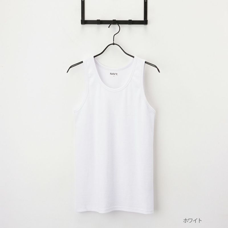 NAVY  テレコタンクトップ メンズ メール便 対応商品商品画像-1
