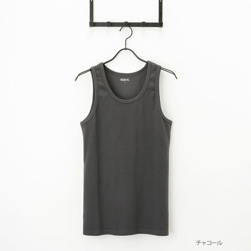 NAVY テレコタンクトップ メンズ メール便 対応商品商品画像-3
