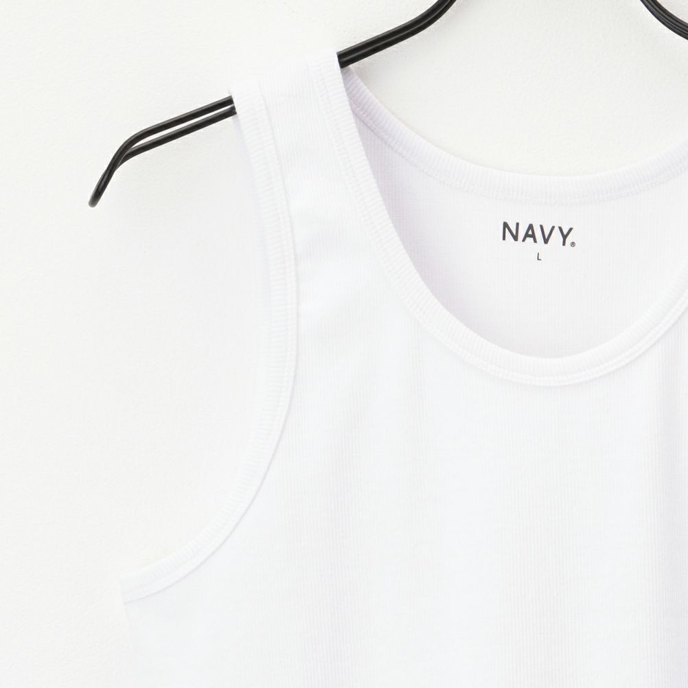 NAVY  テレコタンクトップ メンズ メール便 対応商品商品サムネイル-5