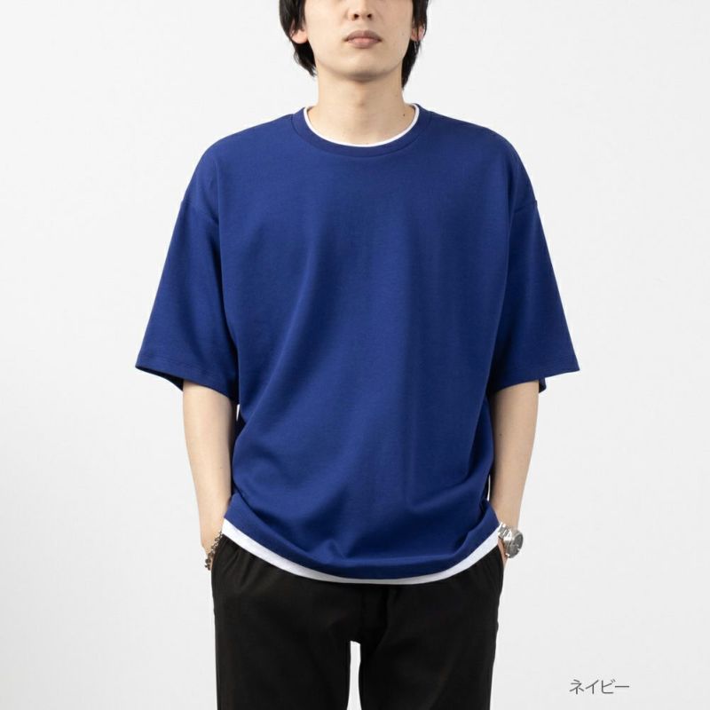 NAVY SARARI 冷感レイヤードTシャツ メンズ