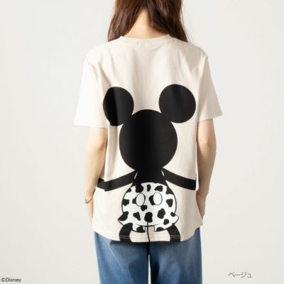 Disney ミッキーマウス / ロゴ刺繍Tシャツ レディース