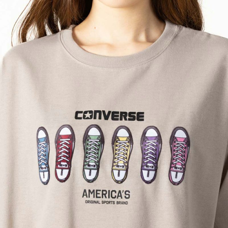 CONVERSE [大きいサイズ] シューズプリント半袖Tシャツ クイーンサイズ