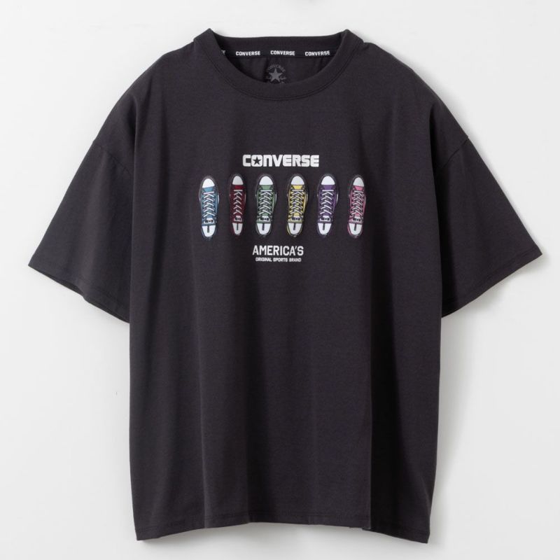 CONVERSE [大きいサイズ] シューズプリント半袖Tシャツ クイーンサイズ