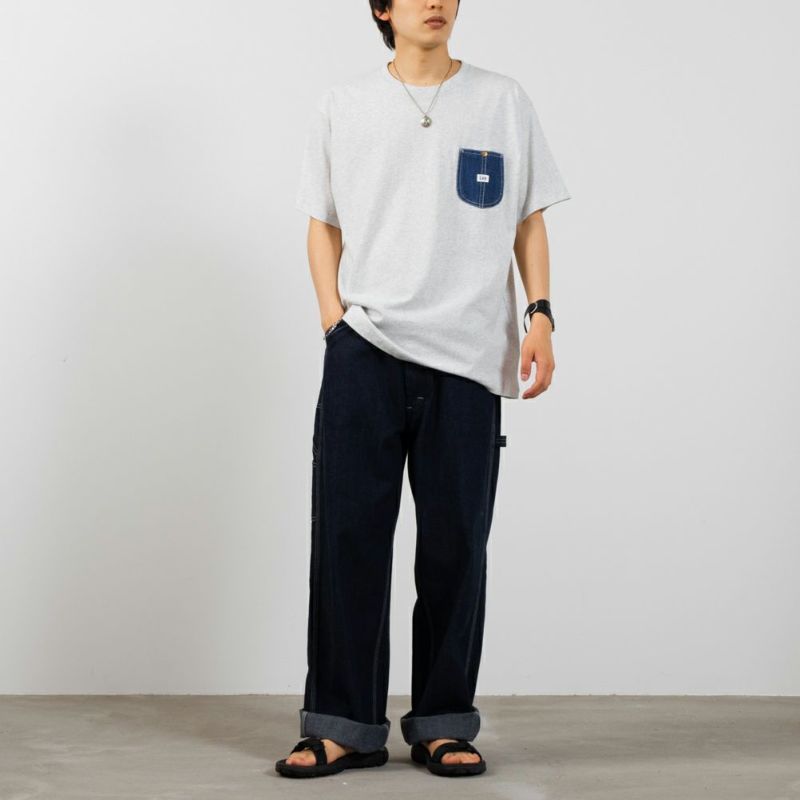 Lee デニムポケット付き半袖Tシャツ メンズ ネコポス 対応商品商品画像-2