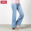 EDWIN essentials フレアストレッチデニムパンツ レディース
