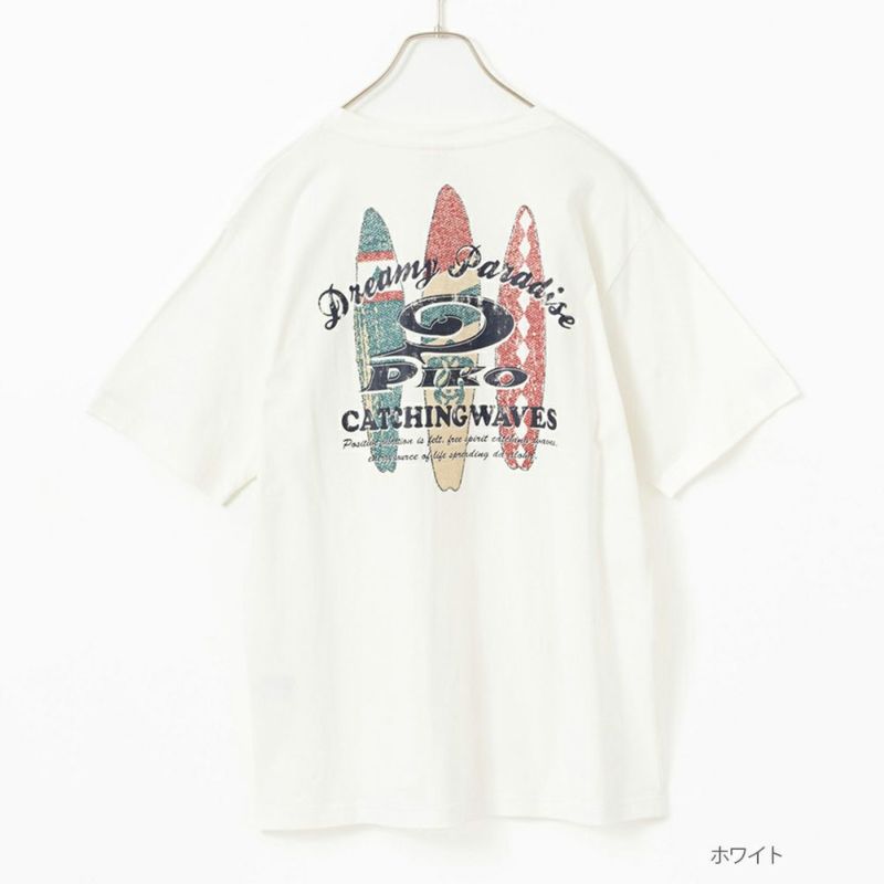 [期間限定価格]PIKO サーフボード柄プリントTシャツ メンズ ネコポス 対応商品