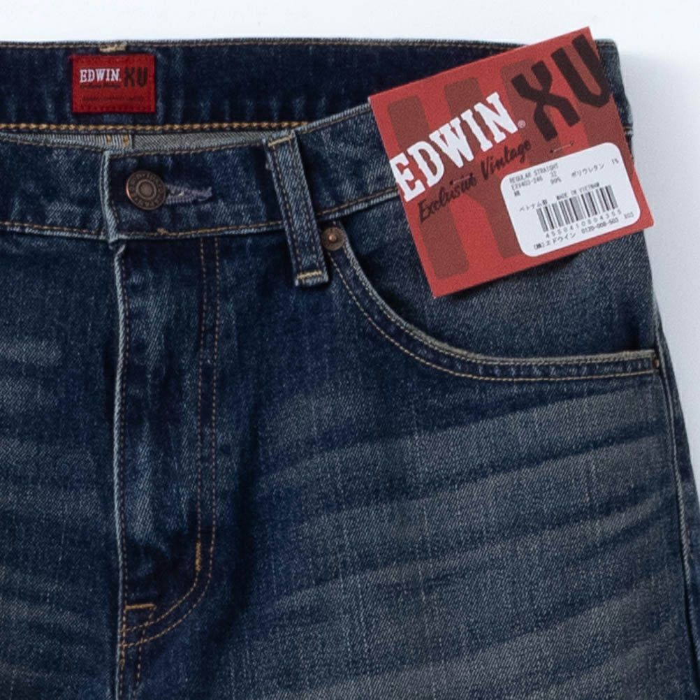 EDWIN XV レギュラーストレートデニムパンツ メンズ