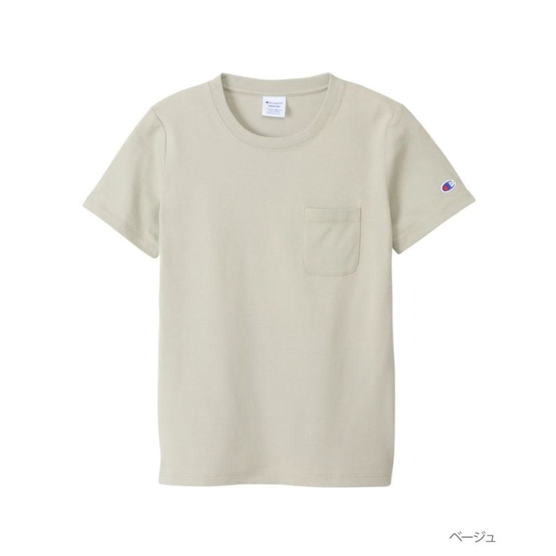 Champion ポケット付きTシャツ レディース