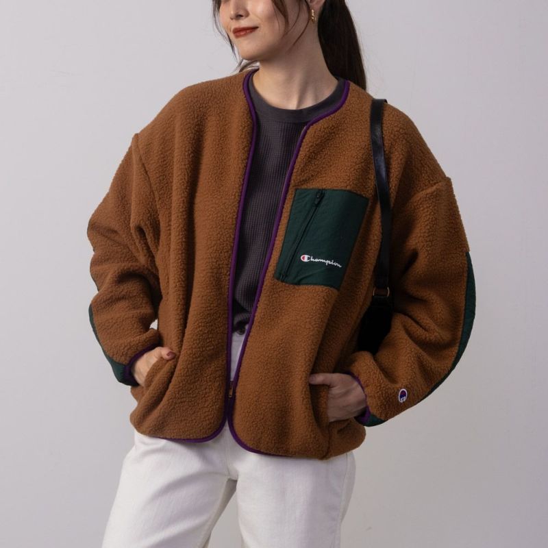 【オンラインストア限定】Champion  ボアフリースショートジャケット レディース商品画像-3