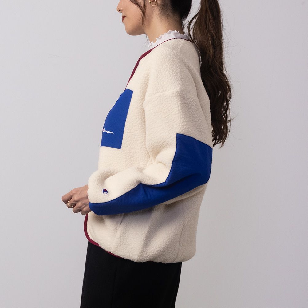 Champion ボアフリースショートジャケット レディース