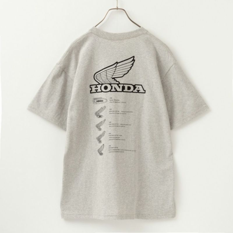 Honda ポケット付きバックプリント半袖Tシャツ メンズ ネコポス 対応商品