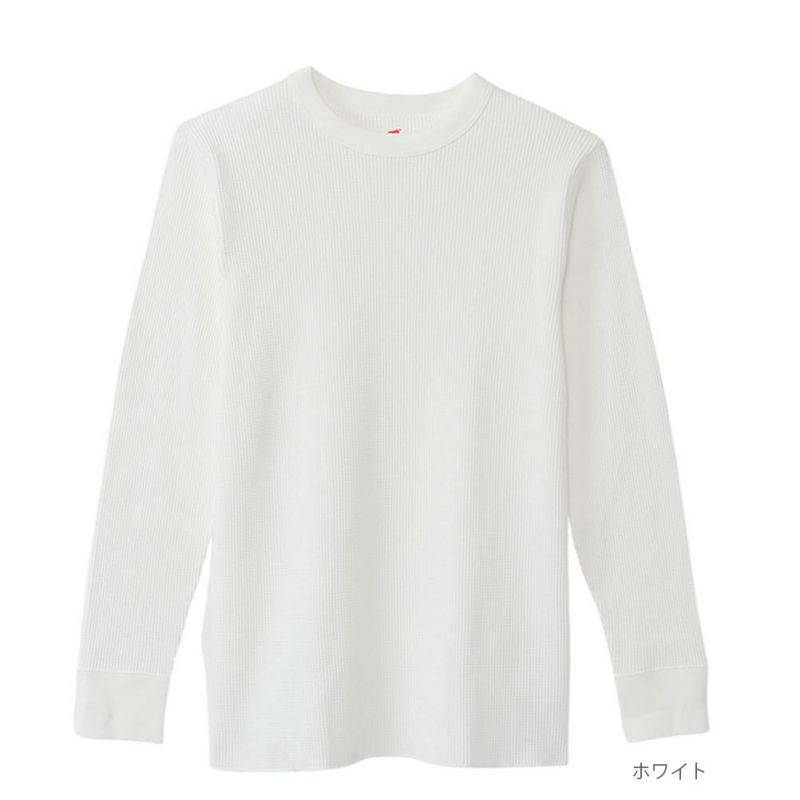 Hanes  サーマルクルーネックロングスリーブTシャツ メンズ商品画像-1