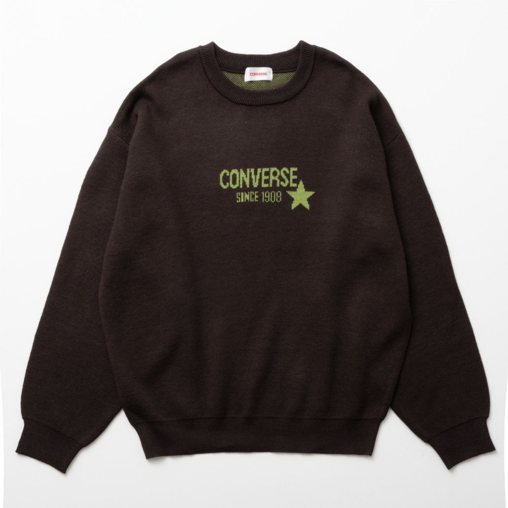 CONVERSE ジャガードニットプルオーバー レディース