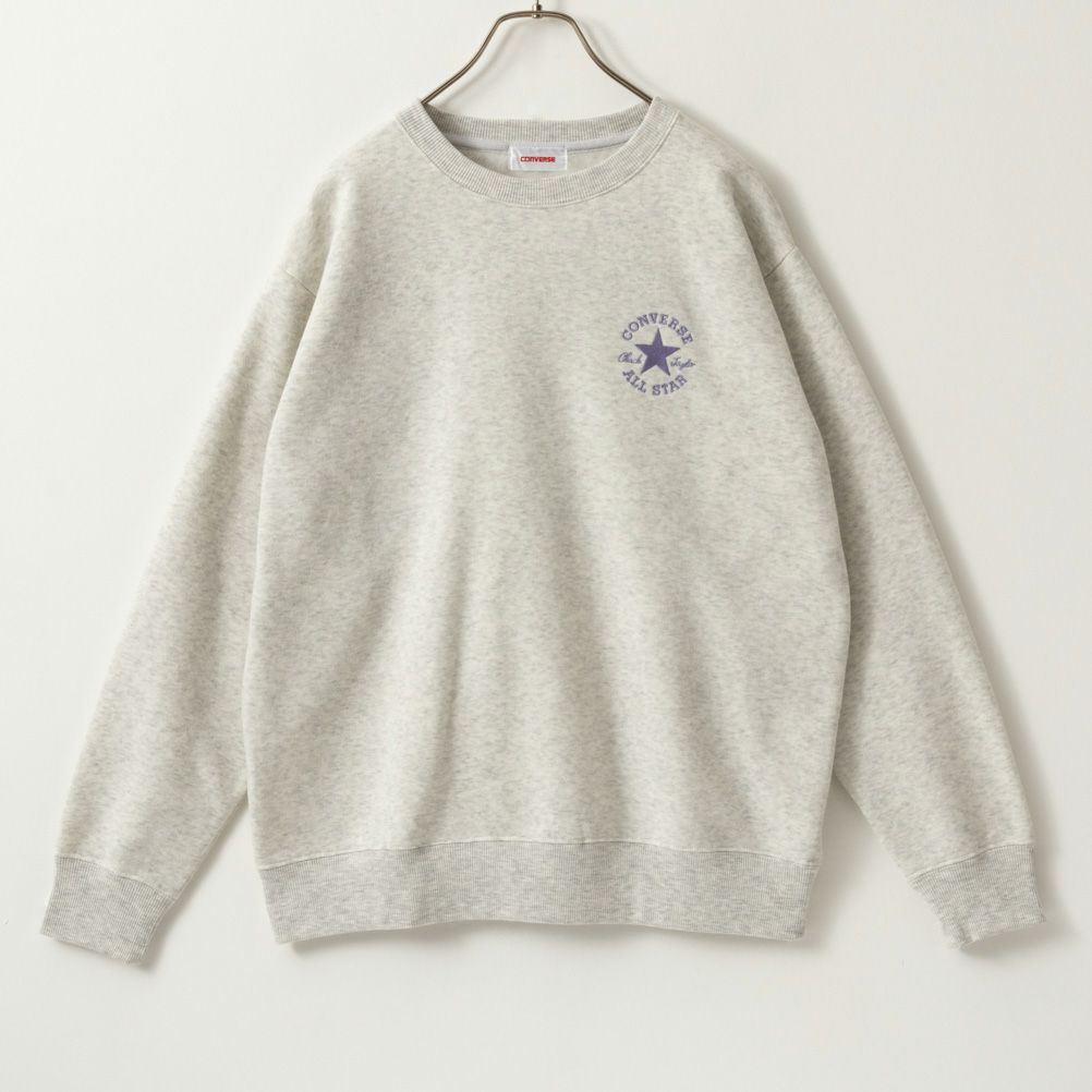 CONVERSE 裏起毛シューズ柄トレーナー レディース