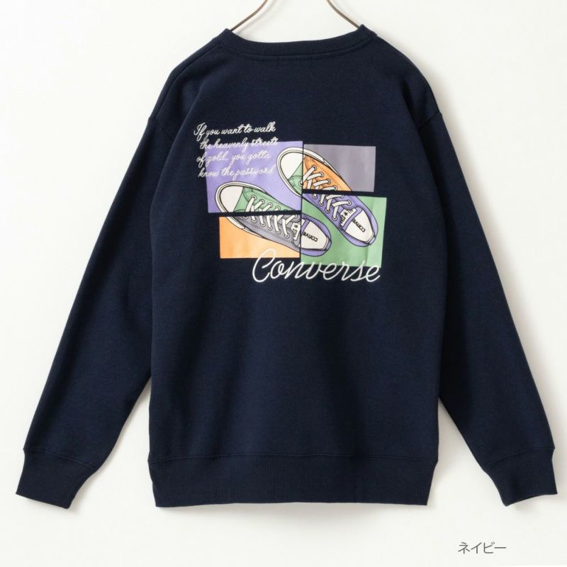 CONVERSE 裏起毛シューズ柄トレーナー レディース商品画像-5