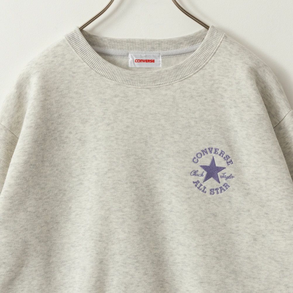 CONVERSE 裏起毛シューズ柄トレーナー レディース