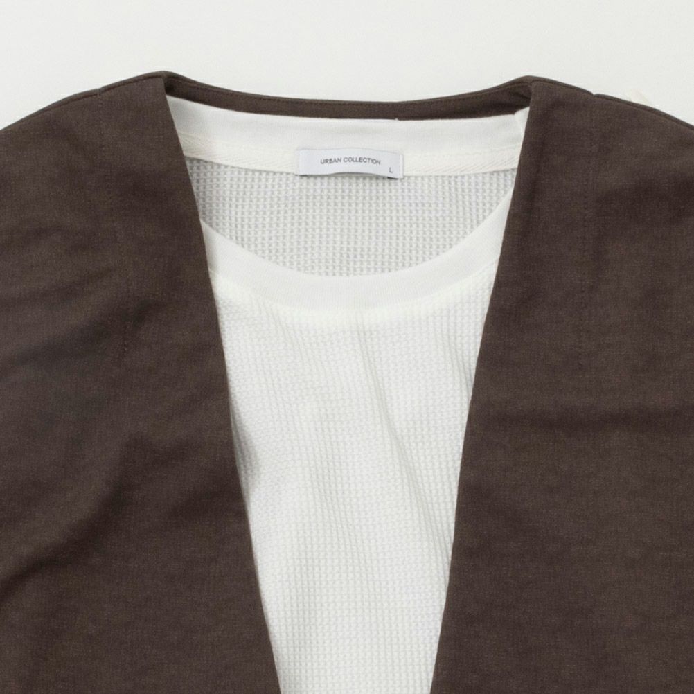 [期間限定価格]URBAN COLLECTION 梨地クロップドカーディガンアンサンブル メンズ商品サムネイル-5