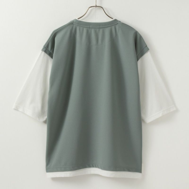 URBAN COLLECTION 梨地フェイクベストレイヤードTシャツ メンズ メール便 対応商品商品画像-4