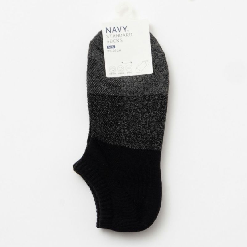 NAVY  切り替え柄アンクルソックス メンズ商品画像-11