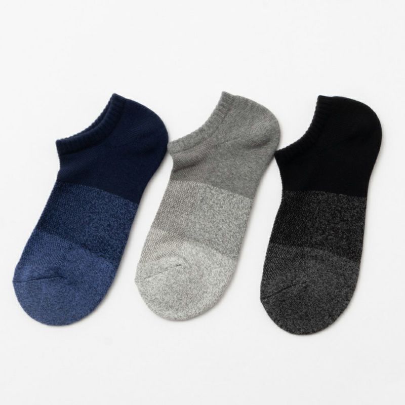 NAVY  切り替え柄アンクルソックス メンズ商品画像-12