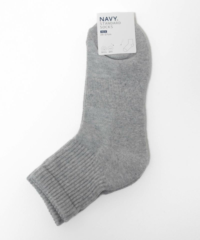 NAVY  無地クォーターソックス メンズ商品画像-21