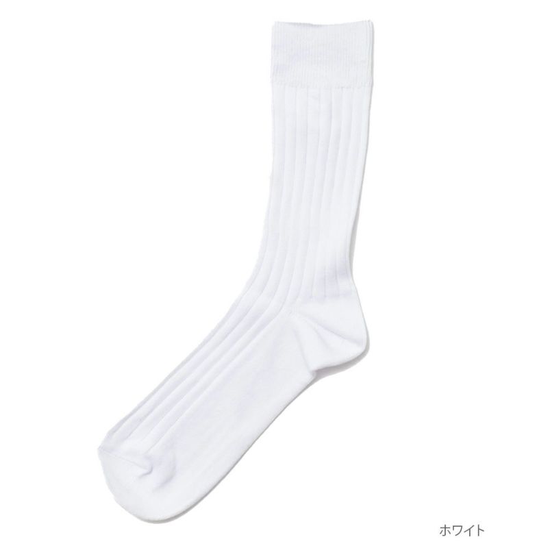 NAVY  リブ編みクルーソックス メンズ商品画像-2
